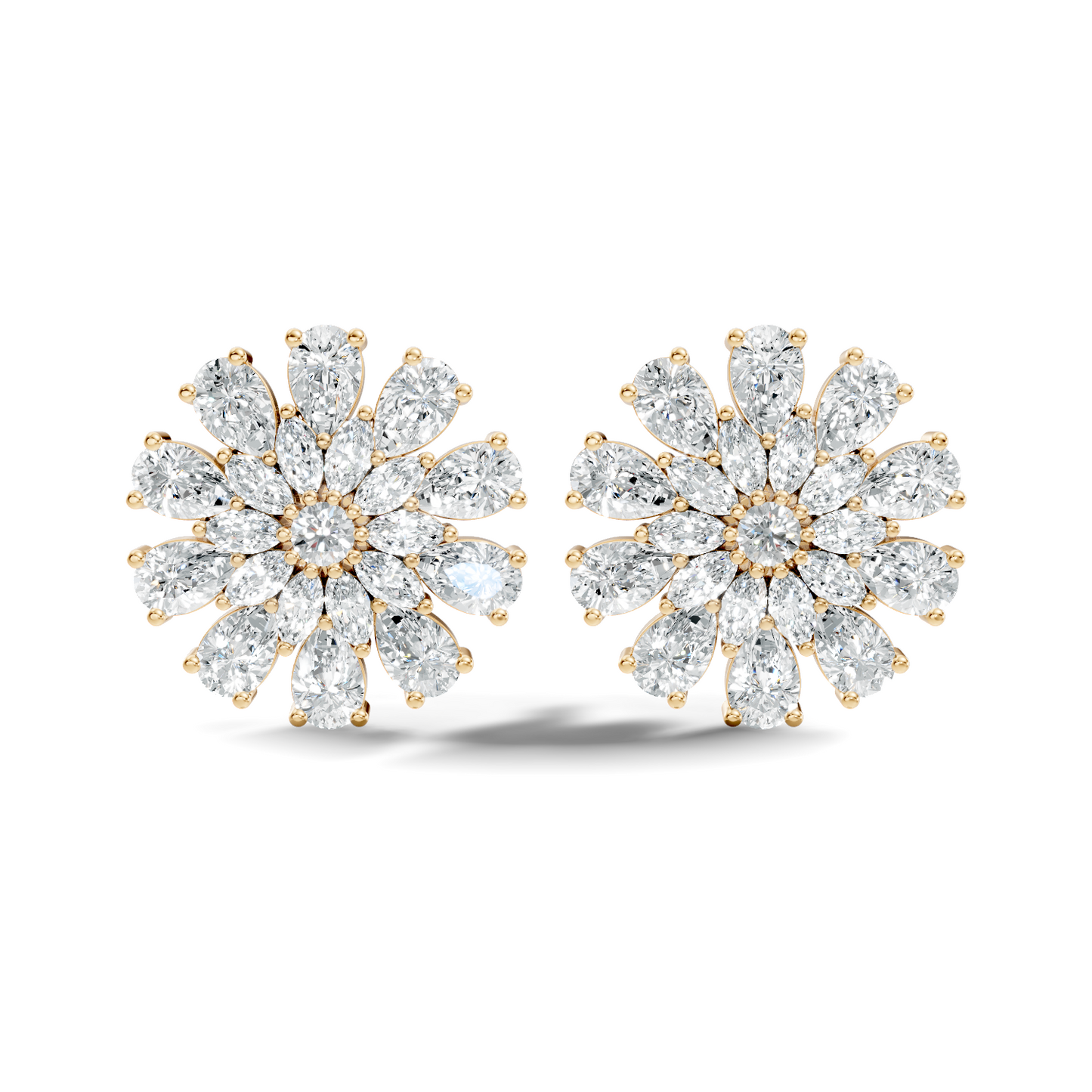 Pear, Round, Marquise 4.17 Ct lab Grown & Natural Diamond Dazzling Stacking Earrings For Women
