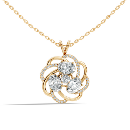 Infinity Drop Lab-Grown Diamond Pendant  Necklace Symbol of Eternal Love Jewelry For Women