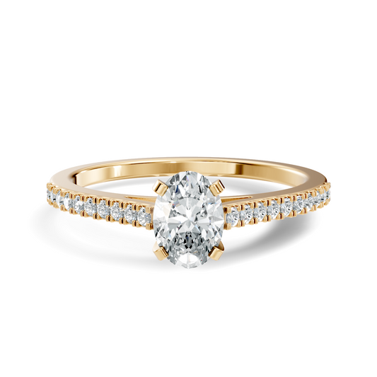 Vintage Oval and Round Cut Lab Grown Diamond Minimalist Dainty Stackable Wedding Wear Ring For Women's