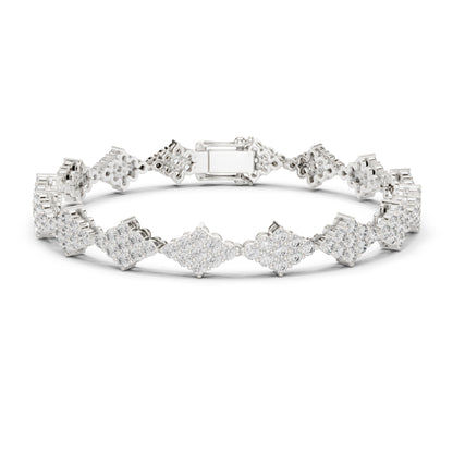 5.76 Ct Round Cut Top Grade Diamond Elegant Minimalist Pave Set Vintage Stunning Party Wear Bracelet  For Her - HIGHCARAT DIAMONDS