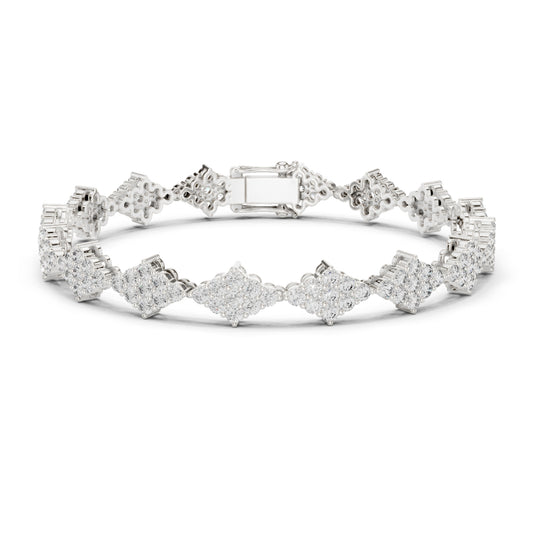 5.76 Ct Round Cut Top Grade Diamond Elegant Minimalist Pave Set Vintage Stunning Party Wear Bracelet  For Her - HIGHCARAT DIAMONDS