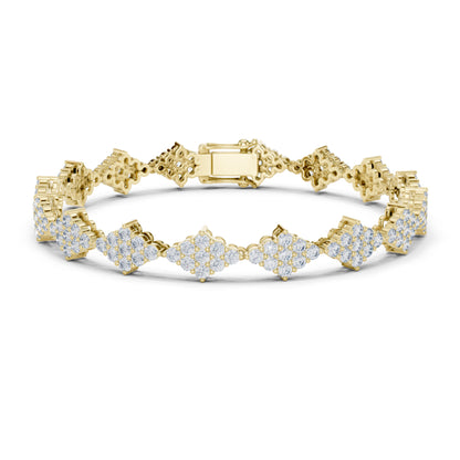 5.76 Ct Round Cut Top Grade Diamond Elegant Minimalist Pave Set Vintage Stunning Party Wear Bracelet  For Her - HIGHCARAT DIAMONDS