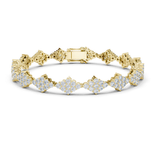 5.76 Ct Round Cut Top Grade Diamond Elegant Minimalist Pave Set Vintage Stunning Party Wear Bracelet  For Her - HIGHCARAT DIAMONDS