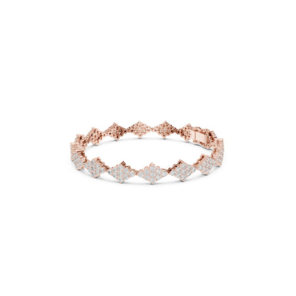 5.76 Ct Round Cut Top Grade Diamond Elegant Minimalist Pave Set Vintage Stunning Party Wear Bracelet  For Her - HIGHCARAT DIAMONDS