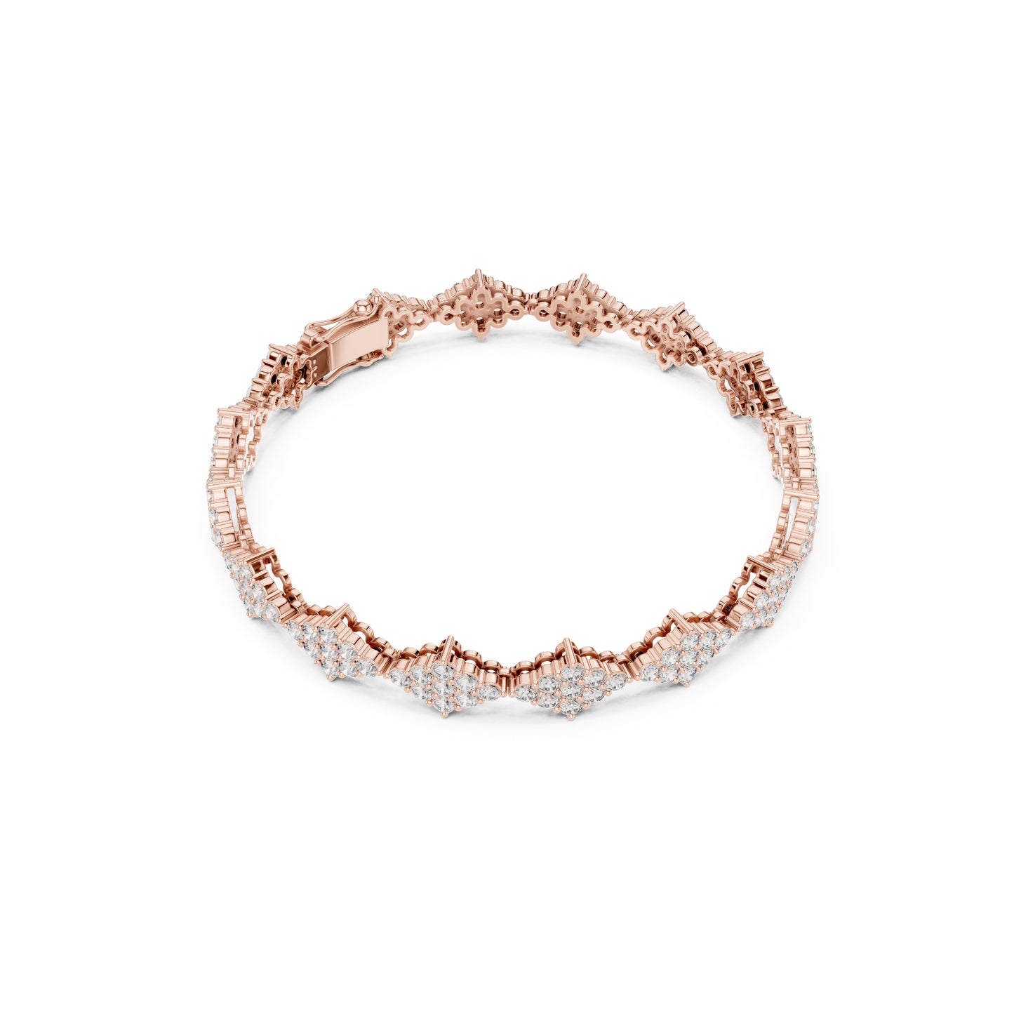 5.76 Ct Round Cut Top Grade Diamond Elegant Minimalist Pave Set Vintage Stunning Party Wear Bracelet  For Her - HIGHCARAT DIAMONDS