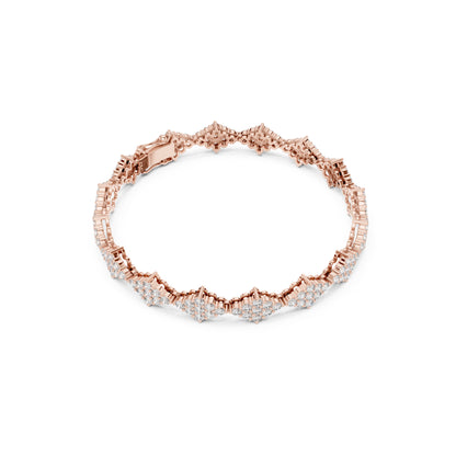 5.76 Ct Round Cut Top Grade Diamond Elegant Minimalist Pave Set Vintage Stunning Party Wear Bracelet  For Her - HIGHCARAT DIAMONDS