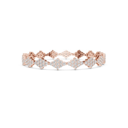 5.76 Ct Round Cut Top Grade Diamond Elegant Minimalist Pave Set Vintage Stunning Party Wear Bracelet  For Her - HIGHCARAT DIAMONDS