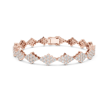 5.76 Ct Round Cut Top Grade Diamond Elegant Minimalist Pave Set Vintage Stunning Party Wear Bracelet  For Her - HIGHCARAT DIAMONDS