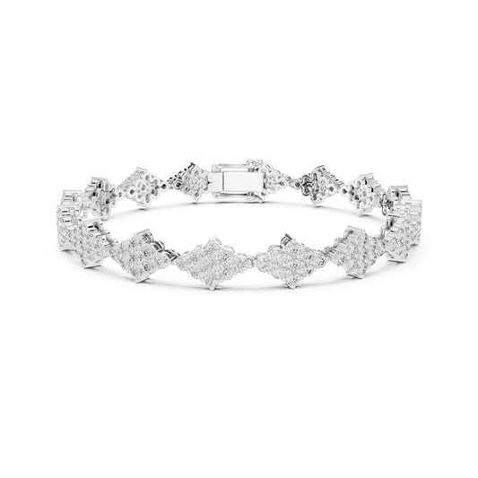 5.76 Ct Round Cut Top Grade Diamond Elegant Minimalist Pave Set Vintage Stunning Party Wear Bracelet  For Her - HIGHCARAT DIAMONDS