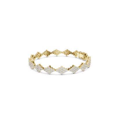 5.76 Ct Round Cut Top Grade Diamond Elegant Minimalist Pave Set Vintage Stunning Party Wear Bracelet  For Her - HIGHCARAT DIAMONDS