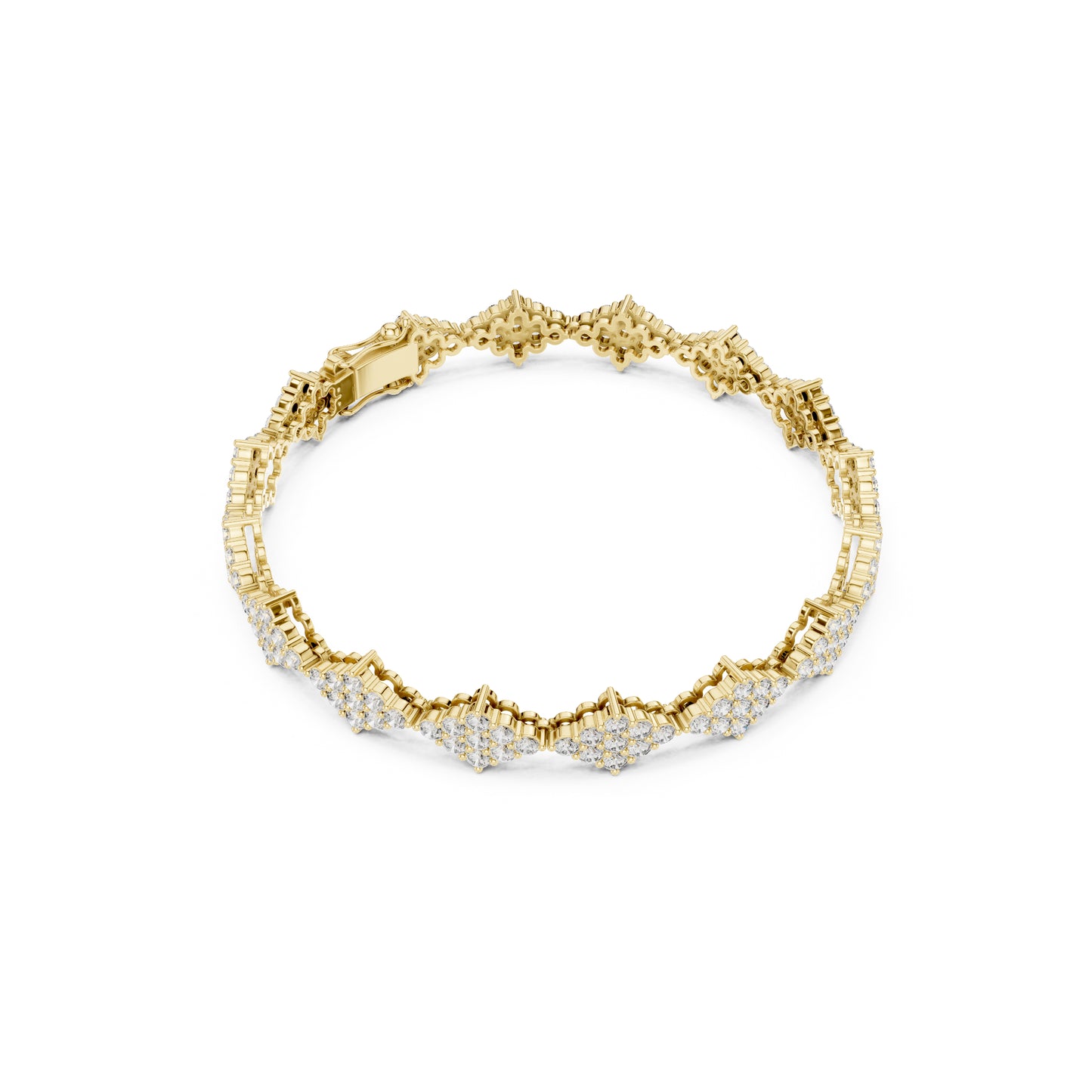 5.76 Ct Round Cut Top Grade Diamond Elegant Minimalist Pave Set Vintage Stunning Party Wear Bracelet  For Her - HIGHCARAT DIAMONDS