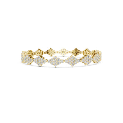 5.76 Ct Round Cut Top Grade Diamond Elegant Minimalist Pave Set Vintage Stunning Party Wear Bracelet  For Her - HIGHCARAT DIAMONDS