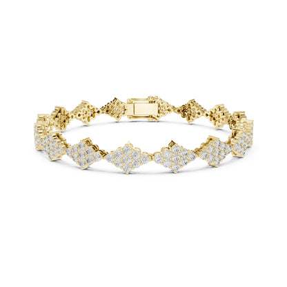 5.76 Ct Round Cut Top Grade Diamond Elegant Minimalist Pave Set Vintage Stunning Party Wear Bracelet  For Her - HIGHCARAT DIAMONDS