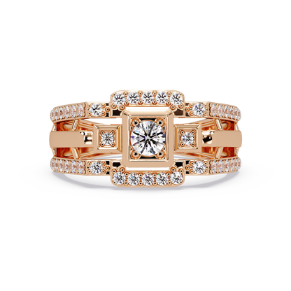 Geometric Lab Grown Diamond Open Band Men's Ring - HIGHCARAT DIAMONDS