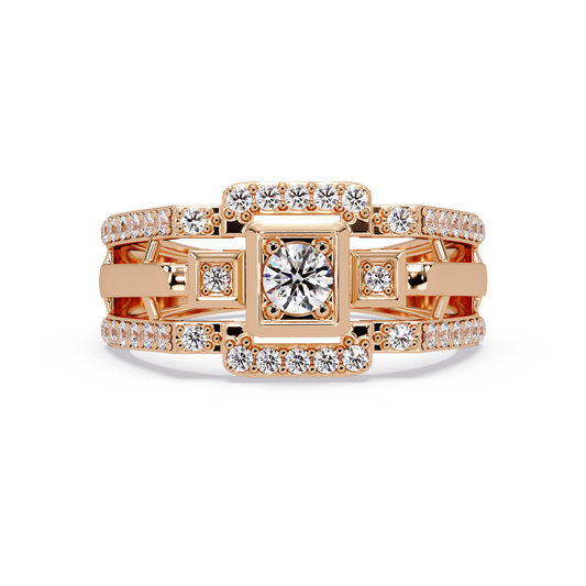 Geometric Lab Grown Diamond Open Band Men's Ring - HIGHCARAT DIAMONDS