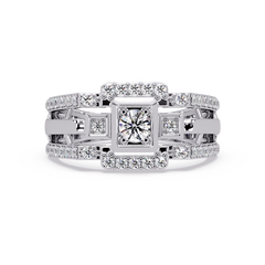 Geometric Lab Grown Diamond Open Band Men's Ring - HIGHCARAT DIAMONDS