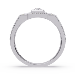 Geometric Lab Grown Diamond Open Band Men's Ring - HIGHCARAT DIAMONDS