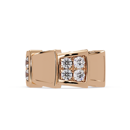 Geometric Lab Grown Diamond Square Cluster Men's Ring - HIGHCARAT DIAMONDS