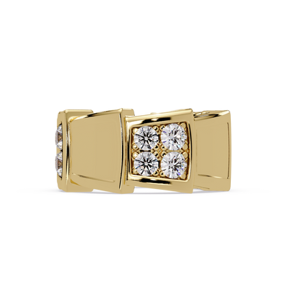 Geometric Lab Grown Diamond Square Cluster Men's Ring - HIGHCARAT DIAMONDS