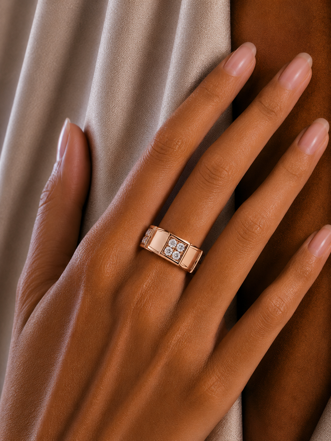 Geometric Lab Grown Diamond Square Cluster Men's Ring - HIGHCARAT DIAMONDS