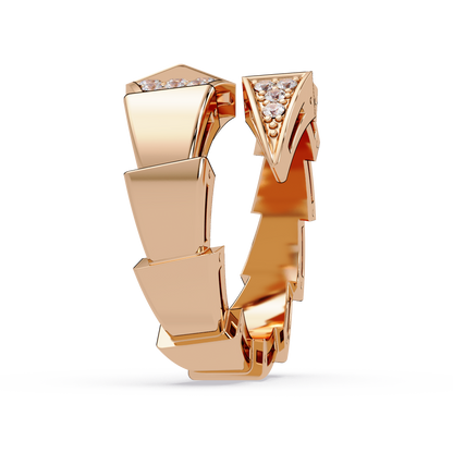 Geometric Lab Grown Diamond Triangular Pave Wrap Men's Ring - HIGHCARAT DIAMONDS