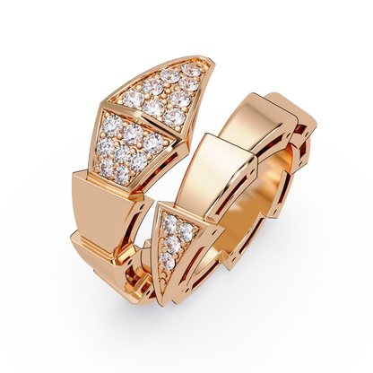 Geometric Lab Grown Diamond Triangular Pave Wrap Men's Ring - HIGHCARAT DIAMONDS