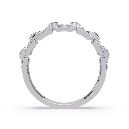 Geometric Lab Grown Diamond Wide Band Ring - HIGHCARAT DIAMONDS