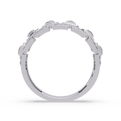 Geometric Lab Grown Diamond Wide Band Ring - HIGHCARAT DIAMONDS