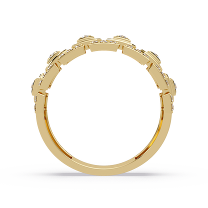 Geometric Lab Grown Diamond Wide Band Ring - HIGHCARAT DIAMONDS