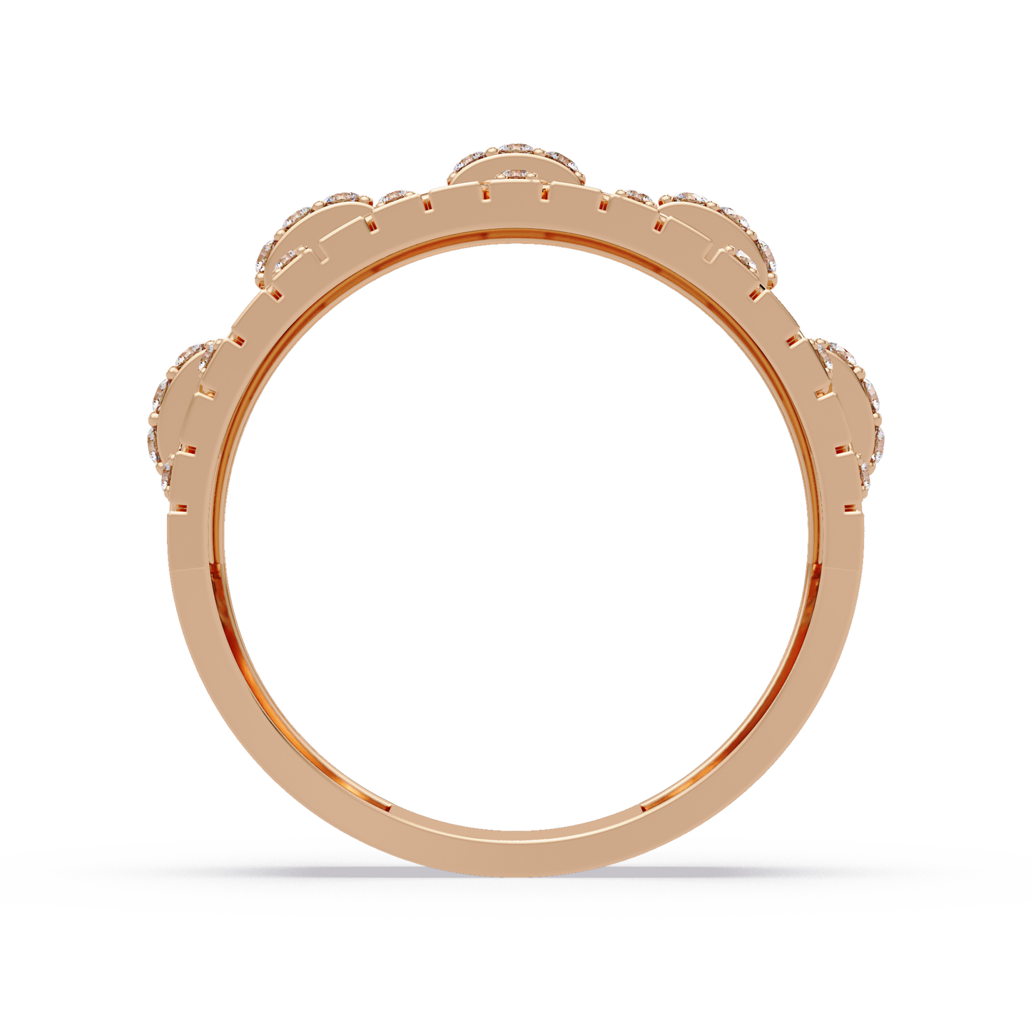 Geometric Link Lab Grown Diamond Band Ring - HIGHCARAT DIAMONDS