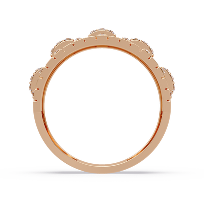 Geometric Link Lab Grown Diamond Band Ring - HIGHCARAT DIAMONDS