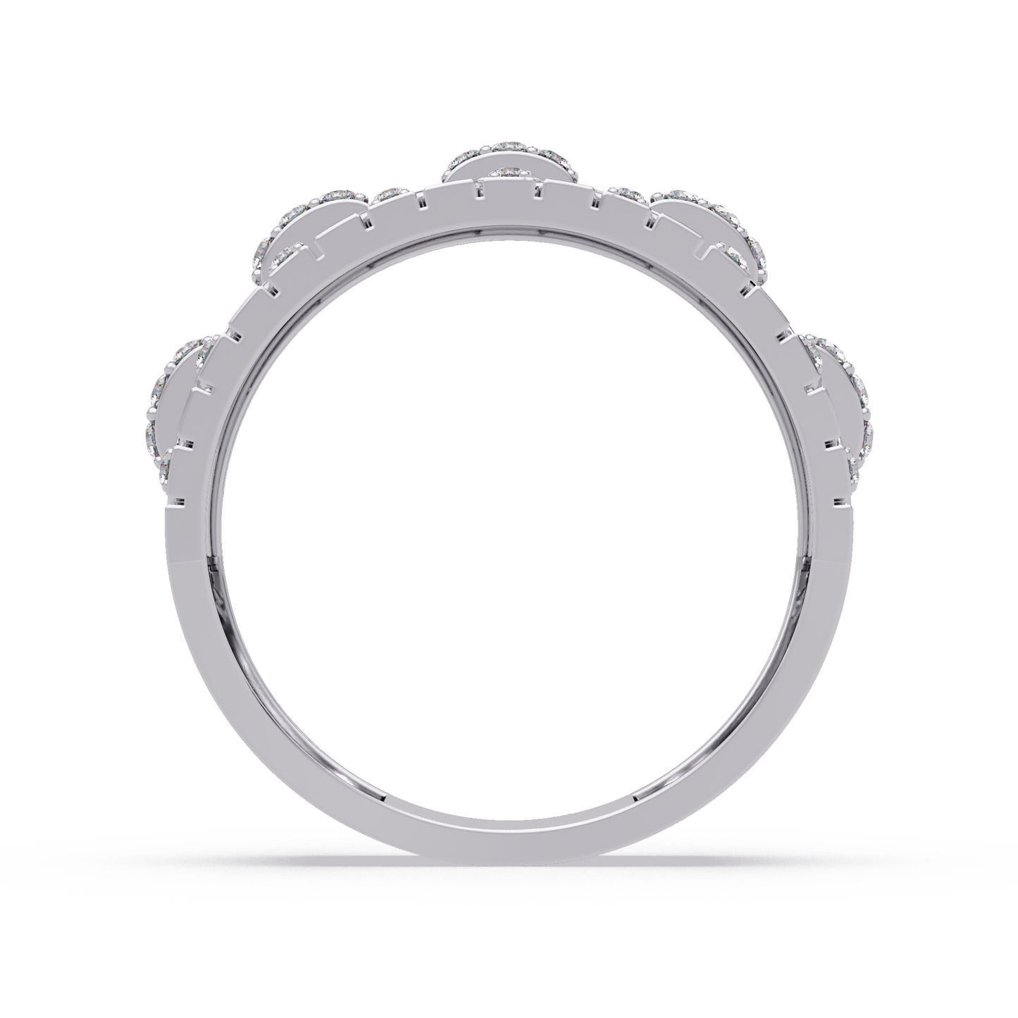 Geometric Link Lab Grown Diamond Band Ring - HIGHCARAT DIAMONDS