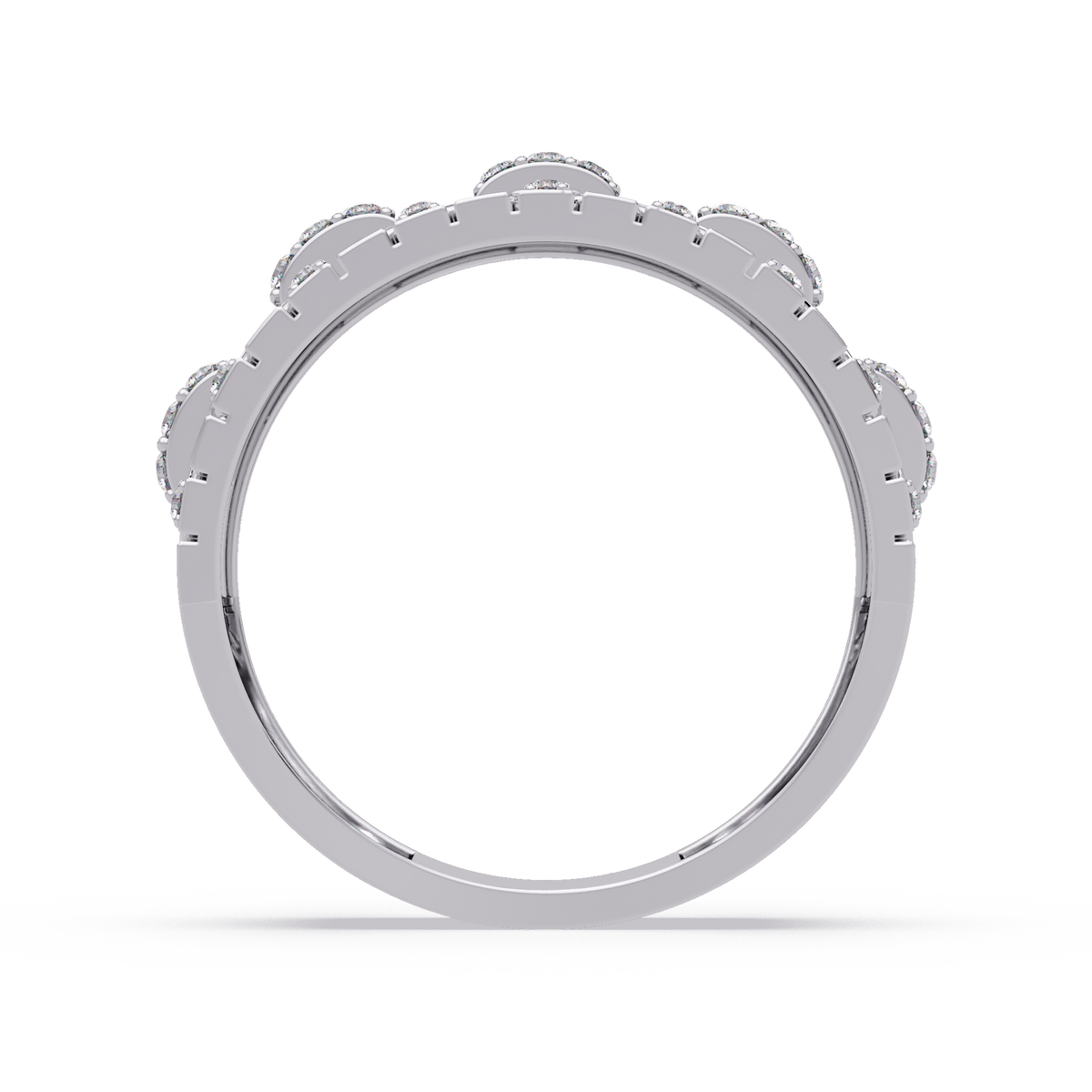 Geometric Link Lab Grown Diamond Band Ring - HIGHCARAT DIAMONDS