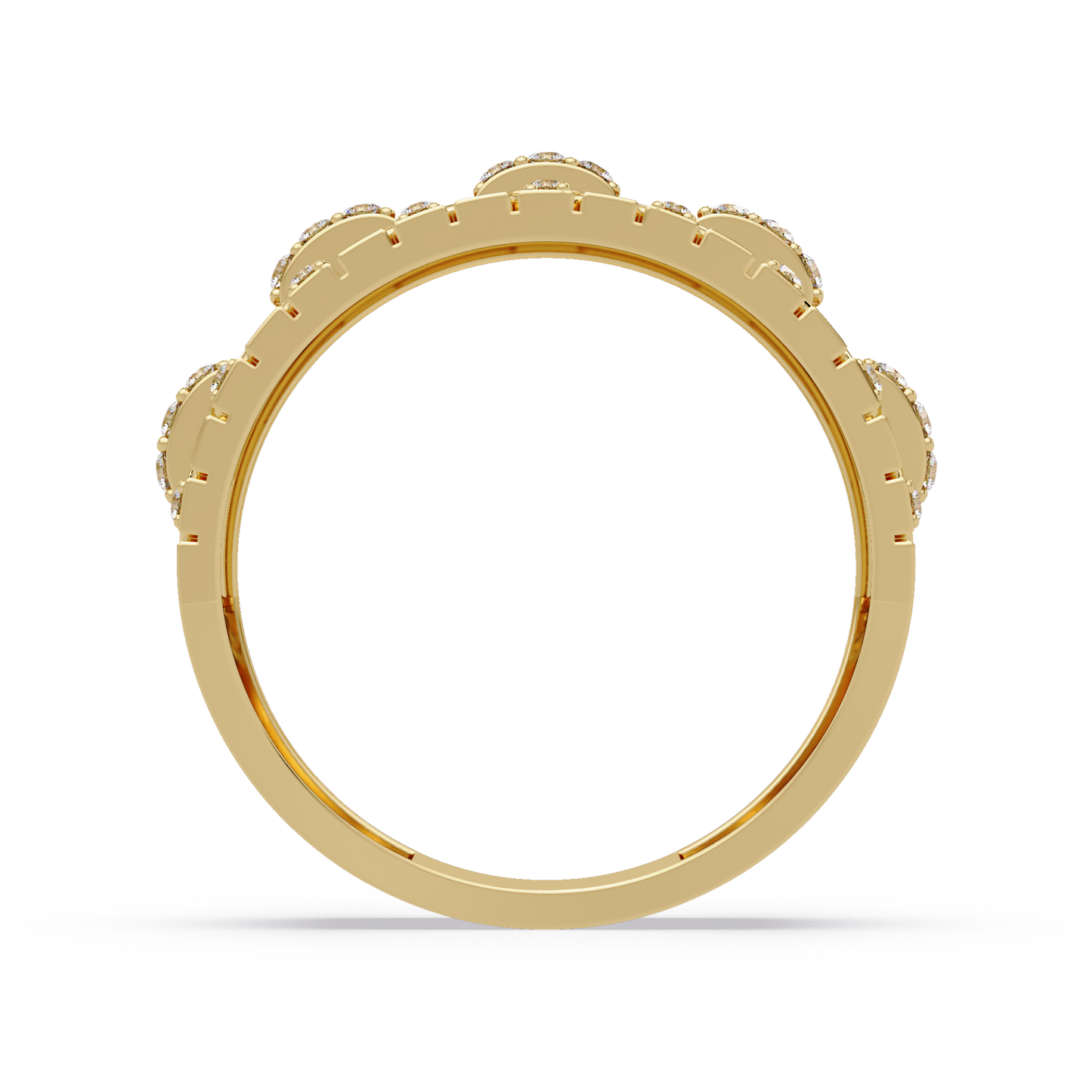 Geometric Link Lab Grown Diamond Band Ring - HIGHCARAT DIAMONDS
