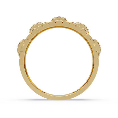 Geometric Link Lab Grown Diamond Band Ring - HIGHCARAT DIAMONDS