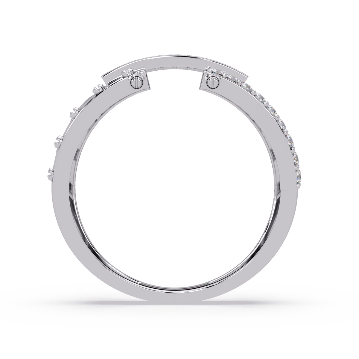 Geometric Pavé Lab Grown Diamond Statement Ring - HIGHCARAT DIAMONDS