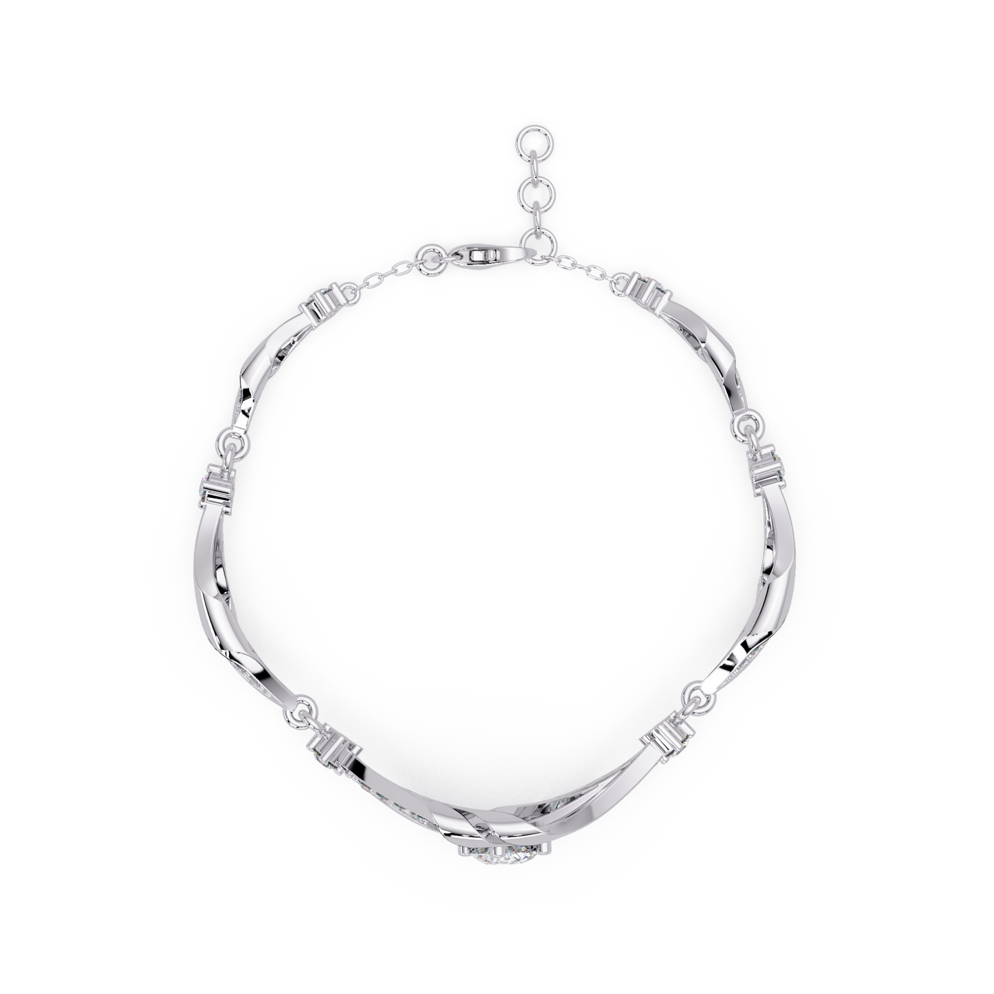 Geometric Wave Lab Diamond Statement Bracelet - HIGHCARAT DIAMONDS