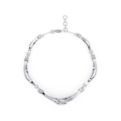 Geometric Wave Lab Diamond Statement Bracelet - HIGHCARAT DIAMONDS