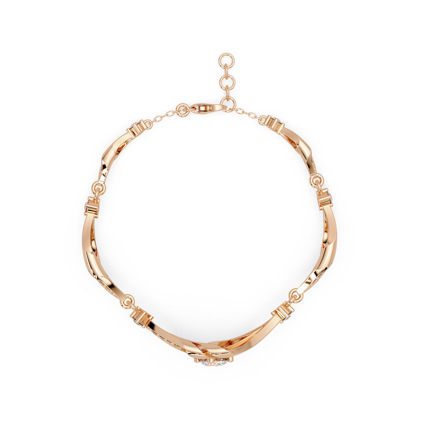 Geometric Wave Lab Diamond Statement Bracelet - HIGHCARAT DIAMONDS