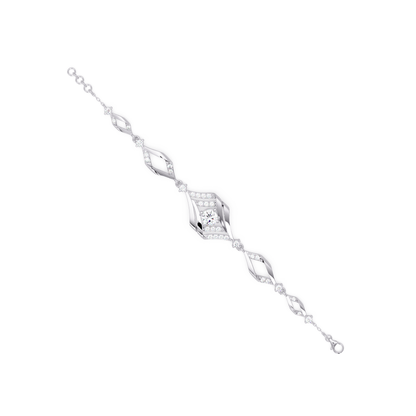 Geometric Wave Lab Diamond Statement Bracelet - HIGHCARAT DIAMONDS