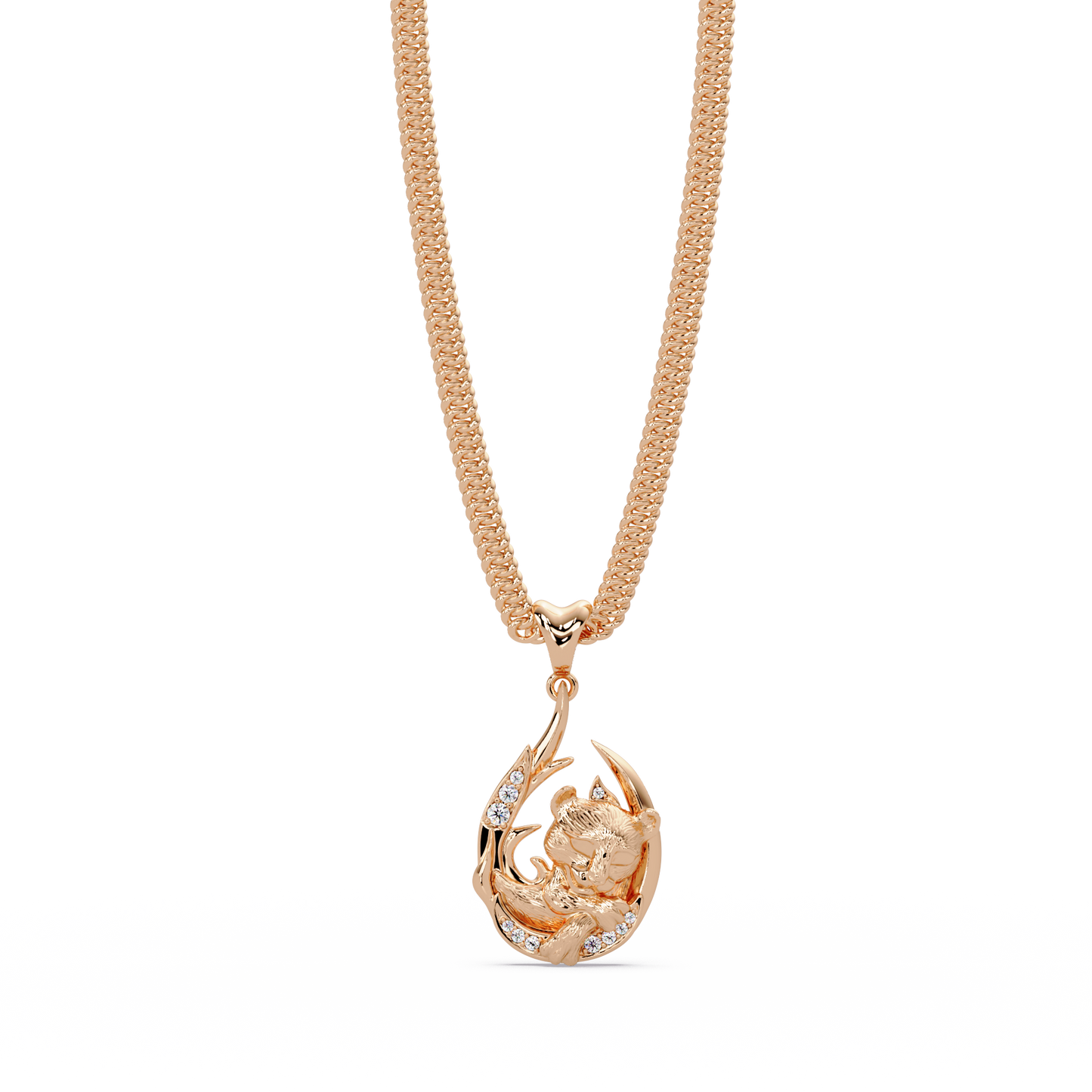 Gold Tiger Claw Lab grown Diamond Hip Hop Pendant - HIGHCARAT DIAMONDS
