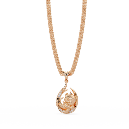Gold Tiger Claw Lab grown Diamond Hip Hop Pendant - HIGHCARAT DIAMONDS