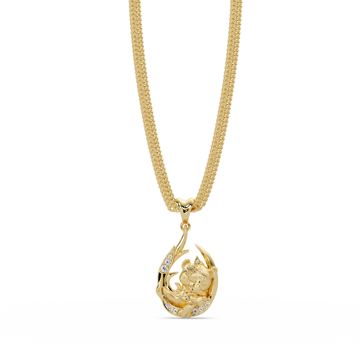 Gold Tiger Claw Lab grown Diamond Hip Hop Pendant - HIGHCARAT DIAMONDS