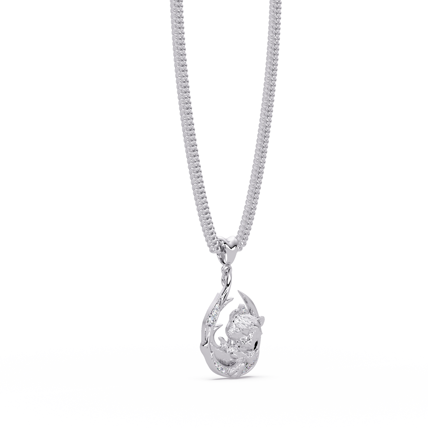 Gold Tiger Claw Lab grown Diamond Hip Hop Pendant - HIGHCARAT DIAMONDS