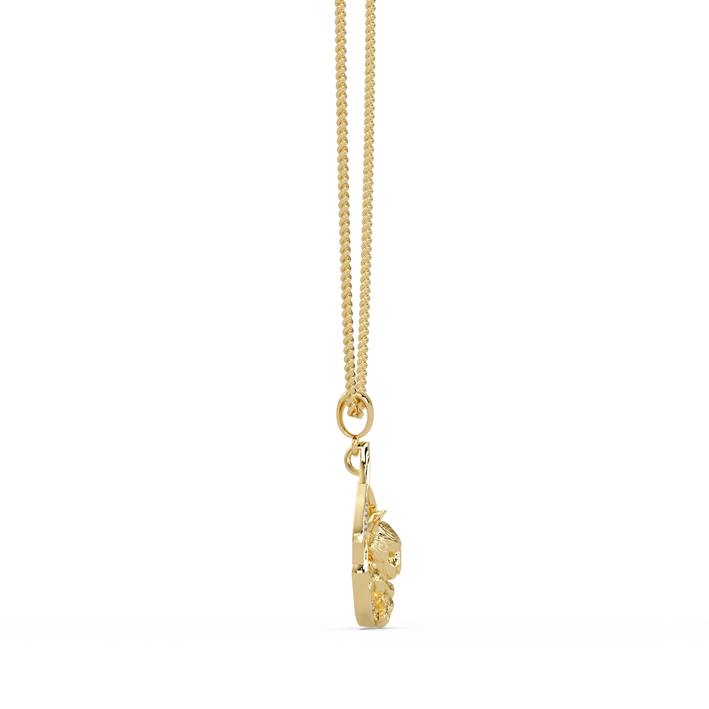 Gold Tiger Claw Lab grown Diamond Hip Hop Pendant - HIGHCARAT DIAMONDS