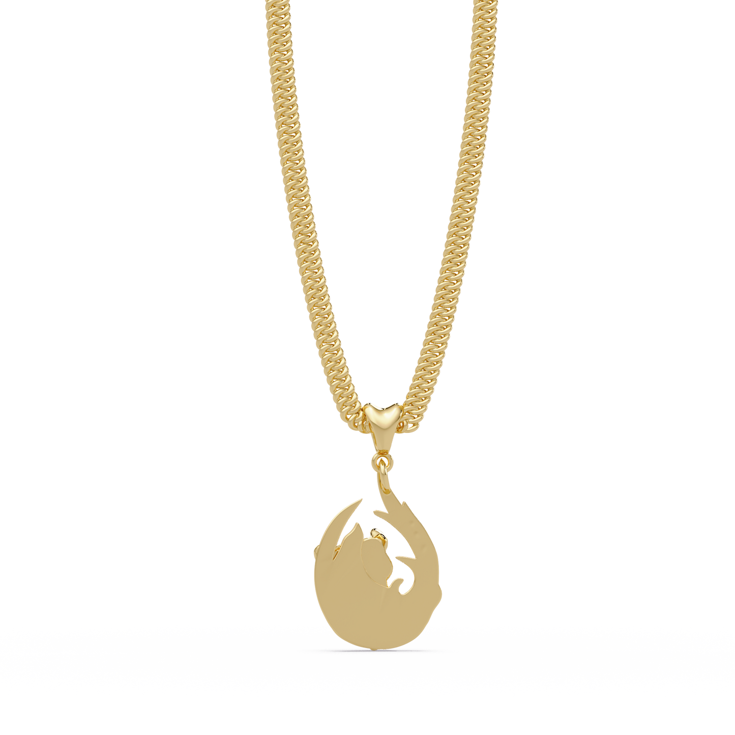 Gold Tiger Claw Lab grown Diamond Hip Hop Pendant - HIGHCARAT DIAMONDS