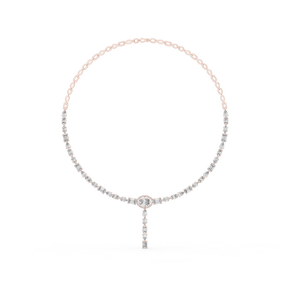 15.73 Ct 14k Solid Gold Lab Grown Diamond Graduation Diamond Necklace For Anniversary Gift - HIGHCARAT DIAMONDS