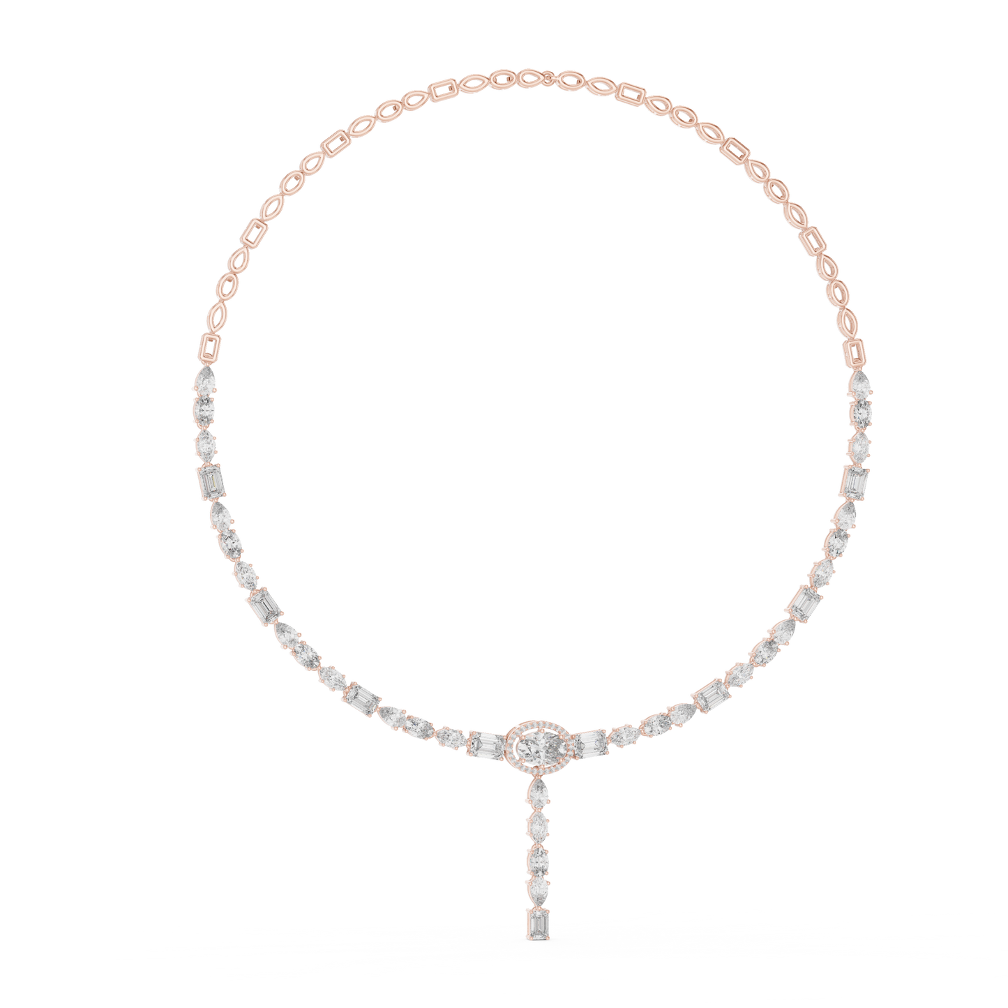 15.73 Ct 14k Solid Gold Lab Grown Diamond Graduation Diamond Necklace For Anniversary Gift - HIGHCARAT DIAMONDS