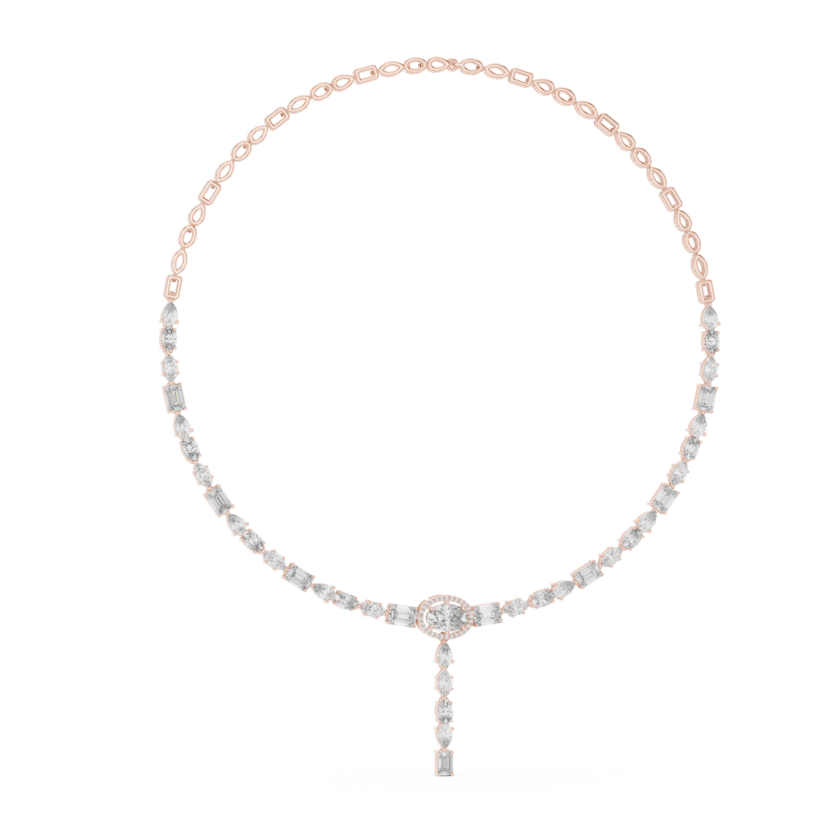 15.73 Ct 14k Solid Gold Lab Grown Diamond Graduation Diamond Necklace For Anniversary Gift - HIGHCARAT DIAMONDS