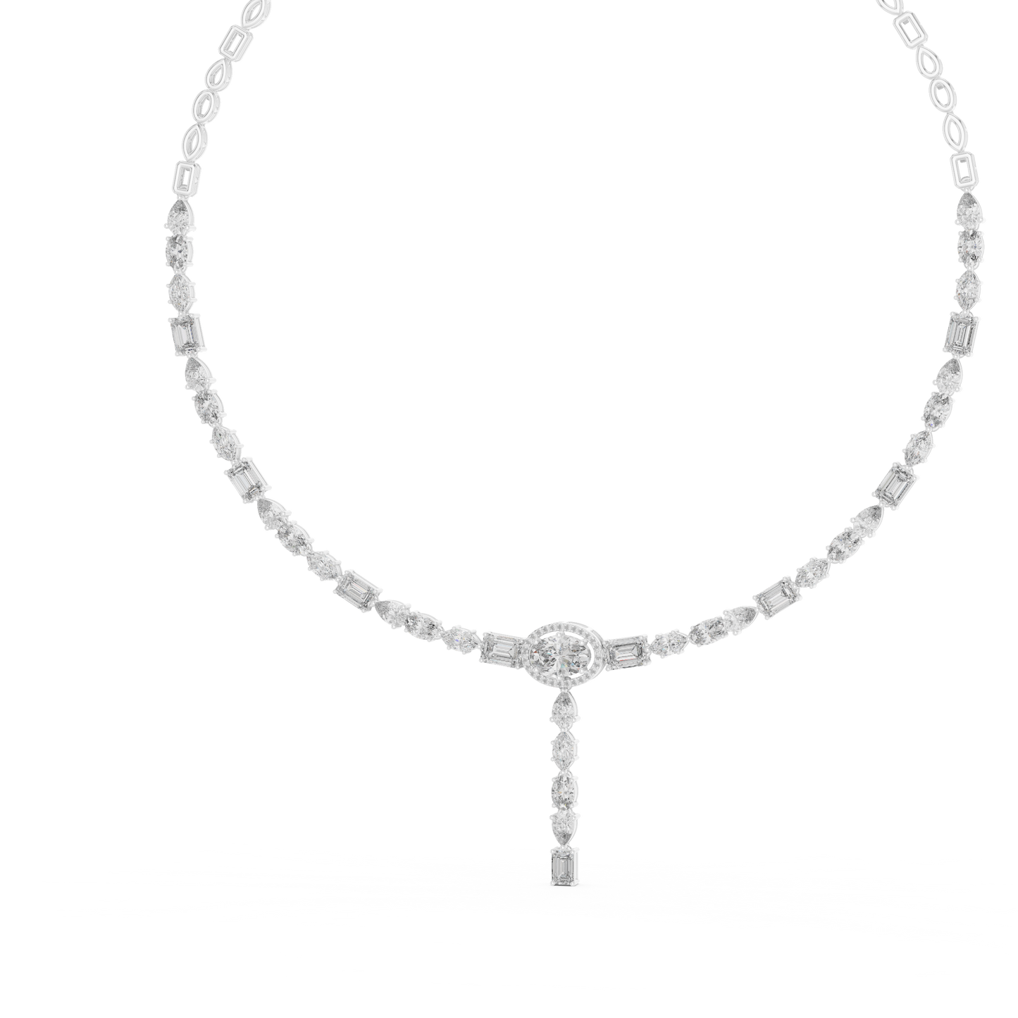 15.73 Ct 14k Solid Gold Lab Grown Diamond Graduation Diamond Necklace For Anniversary Gift - HIGHCARAT DIAMONDS